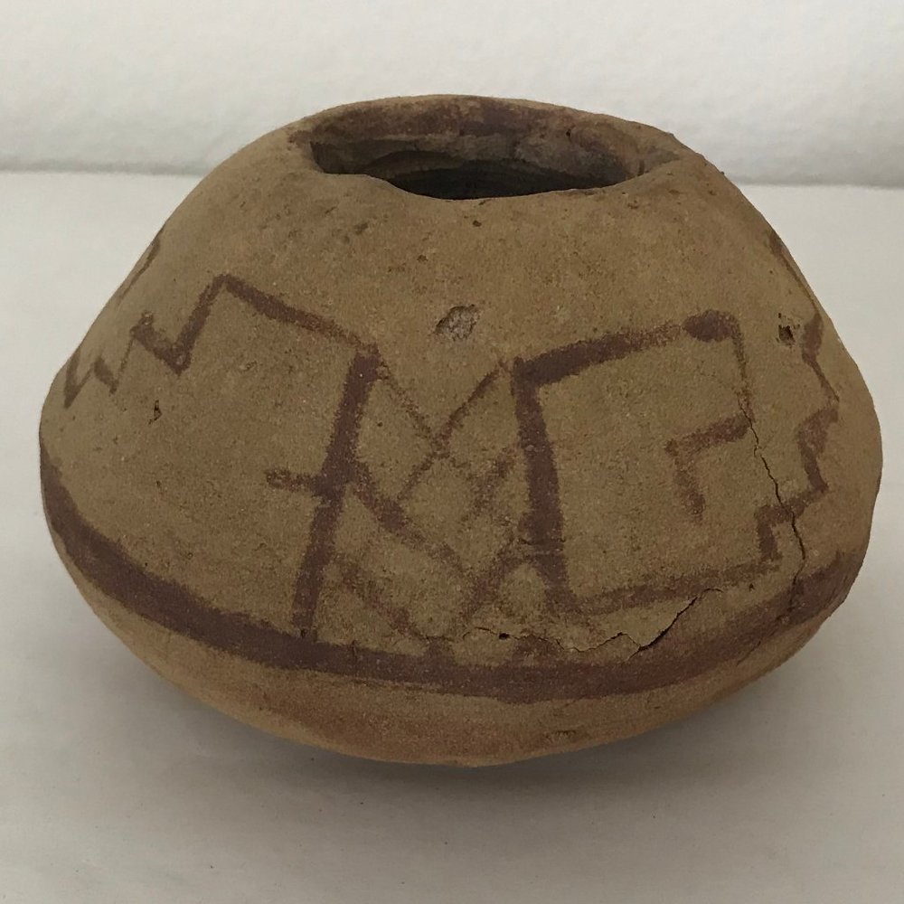 Handmade small clay pot
